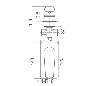ZENMO Mixer Taps WT 1108A  EXON Shower Mixer in Chrome