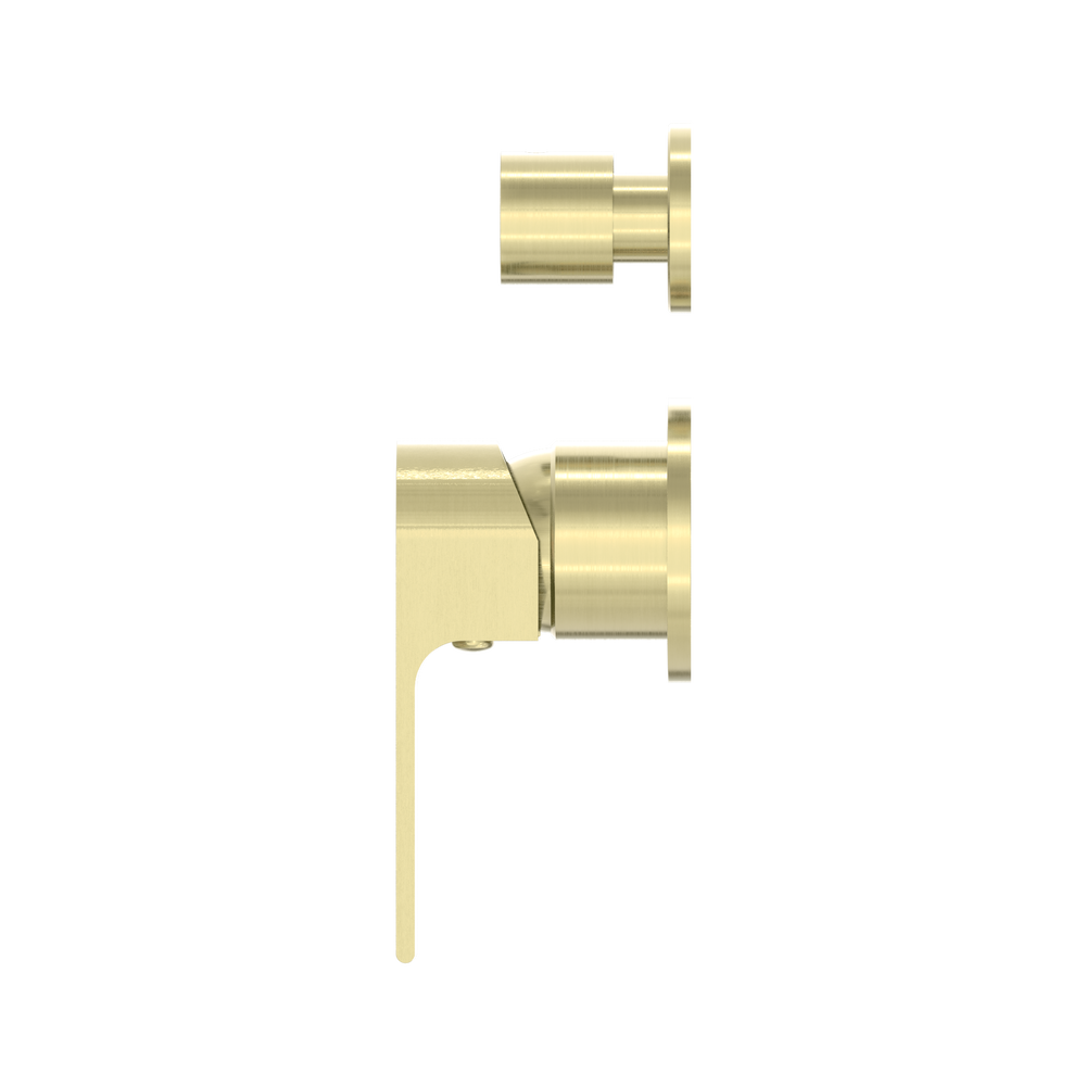 BIANCA SHOWER MIXER WITH DIVERTOR SEPARATE BACK PLATE BRUSHED GOLD (NR321511GBG)