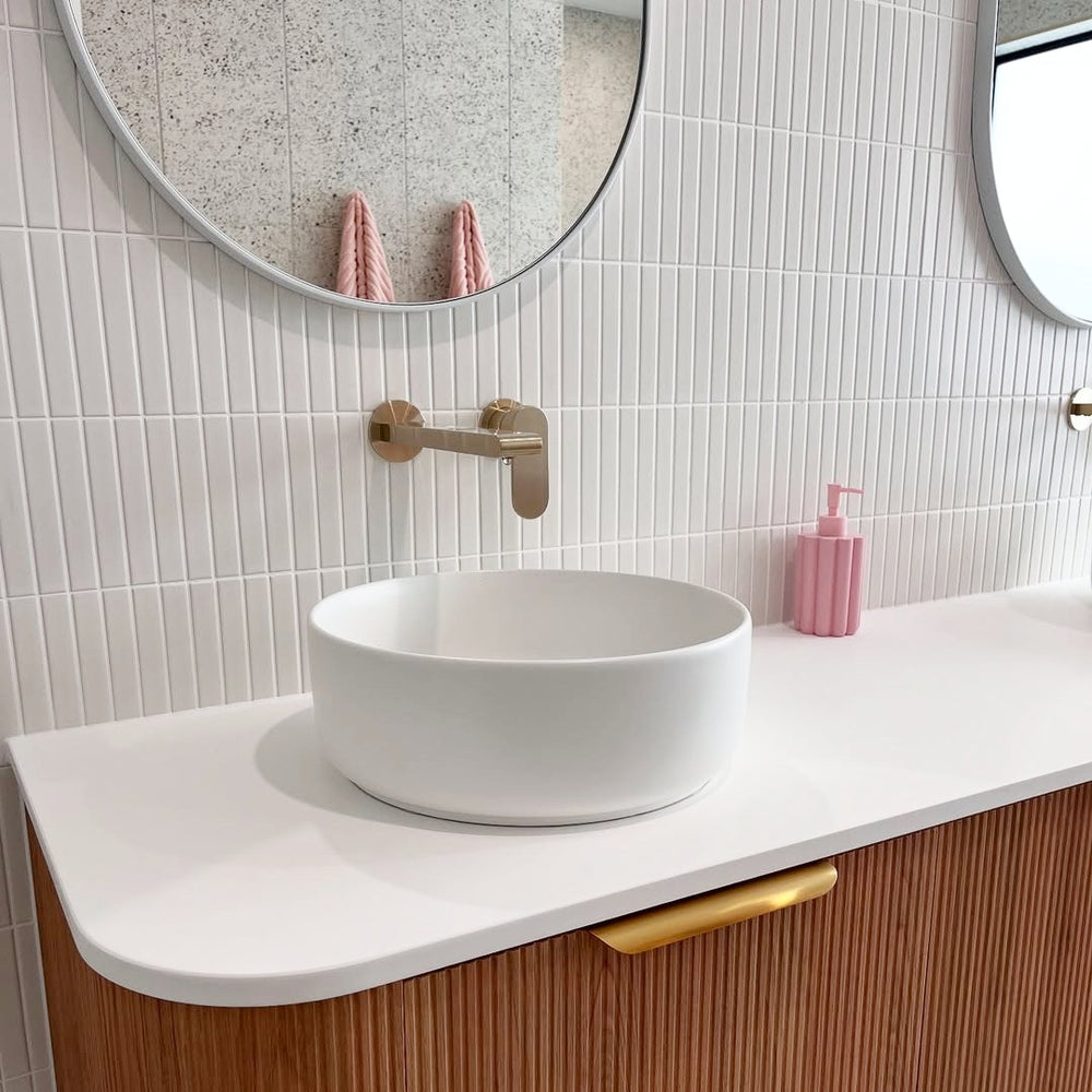 Ecco Wall Basin/Bath Mixer Separate Back Plate Brushed Gold (NR301310bBG)