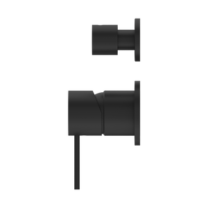 MECCA SHOWER MIXER WITH DIVERTOR SEPARATE BACK PLATE MATTE BLACK (NR221911SMB)