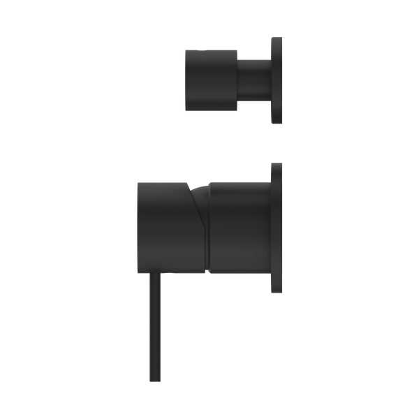 MECCA SHOWER MIXER WITH DIVERTOR SEPARATE BACK PLATE MATTE BLACK (NR221911SMB)