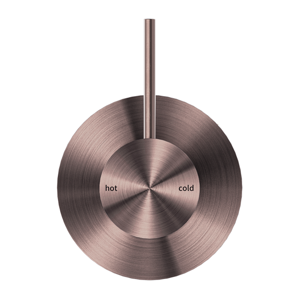 MECCA SHOWER MIXER HANDLE UP 80MM PLATE BRUSHED BRONZE (NR221911BBZ)