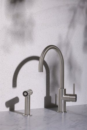 Zen SS316L Kitchen Mixer With Hand Spray Brushed Nickel (NR162208BN)