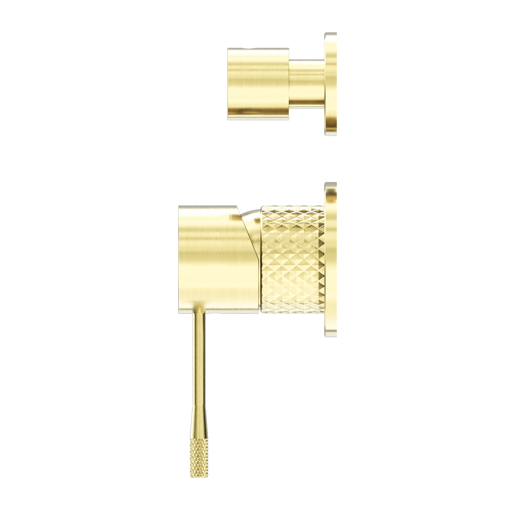 OPAL SHOWER MIXER WITH DIVERTOR SEPARATE PLATE BRUSHED GOLD (NR251909eBG)