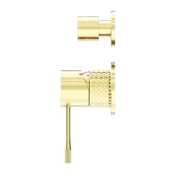 OPAL SHOWER MIXER WITH DIVERTOR SEPARATE PLATE BRUSHED GOLD (NR251909eBG)