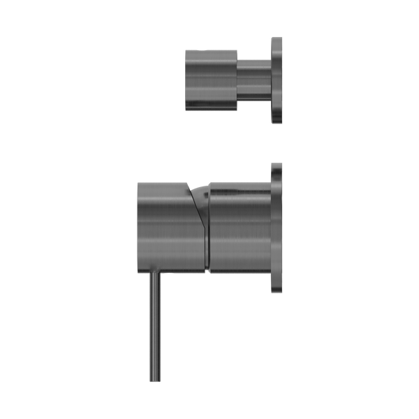 MECCA SHOWER MIXER WITH DIVERTOR SEPARATE BACK PLATE GUN METAL (NR221911SGM)