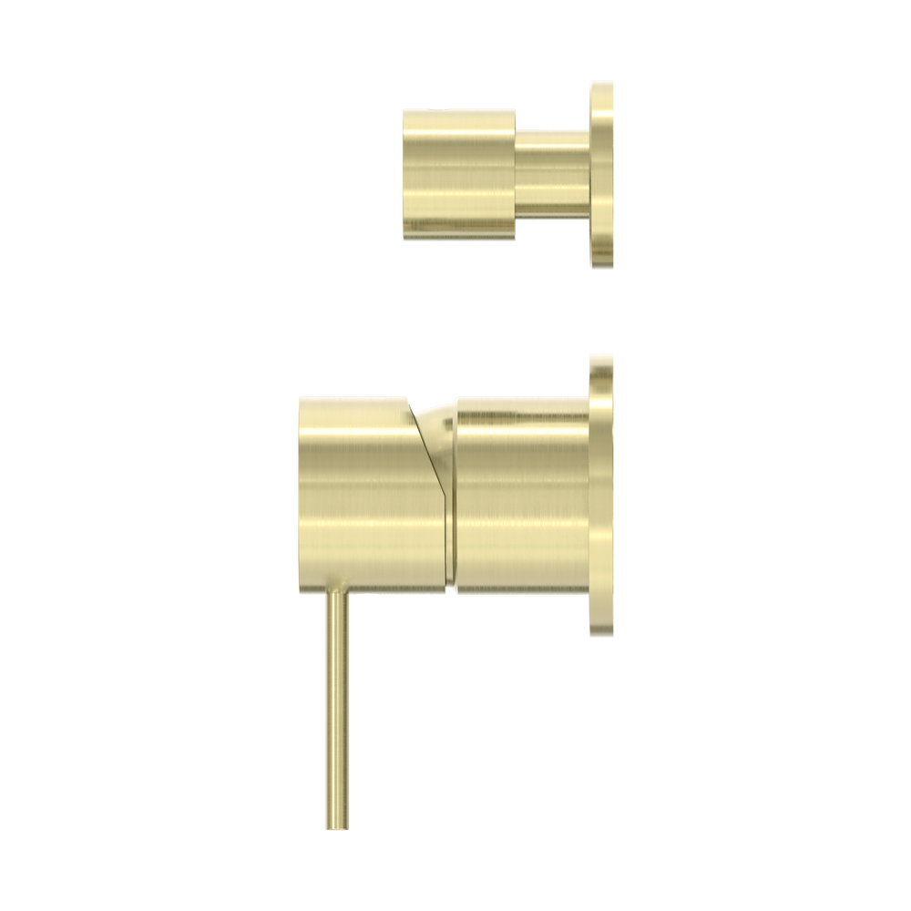 MECCA SHOWER MIXER WITH DIVERTOR SEPARATE BACK PLATE BRUSHED GOLD (NR221911SBG)