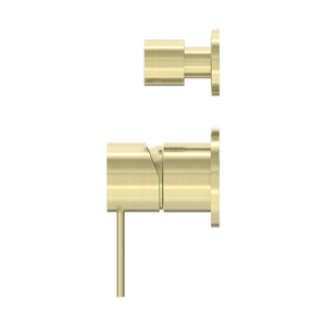 MECCA SHOWER MIXER WITH DIVERTOR SEPARATE BACK PLATE BRUSHED GOLD (NR221911SBG)