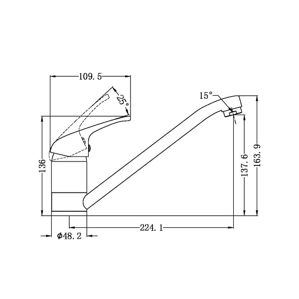 CLASSIC SINK MIXER CHROME (NR110007CH)