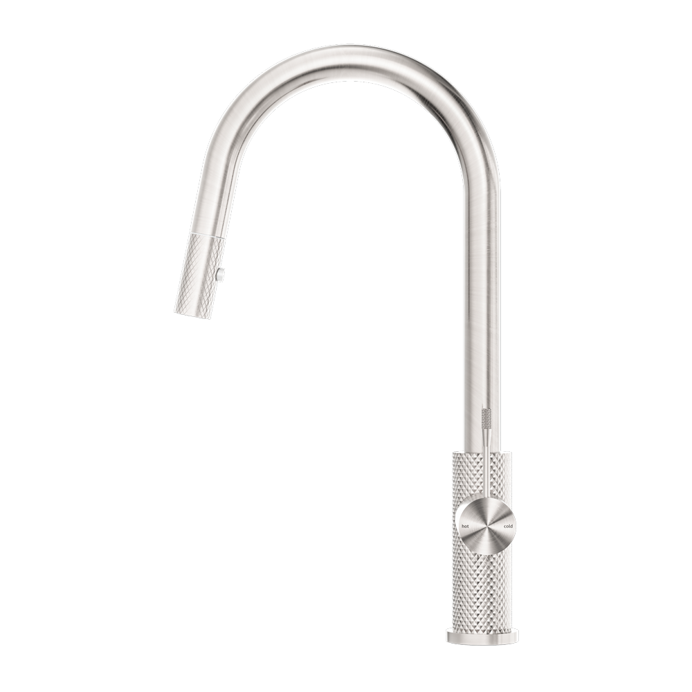 OPAL PULL OUT SINK MIXER WITH VEGIE SPRAY FUNCTION BRUSHED NICKEL (NR251908BN)