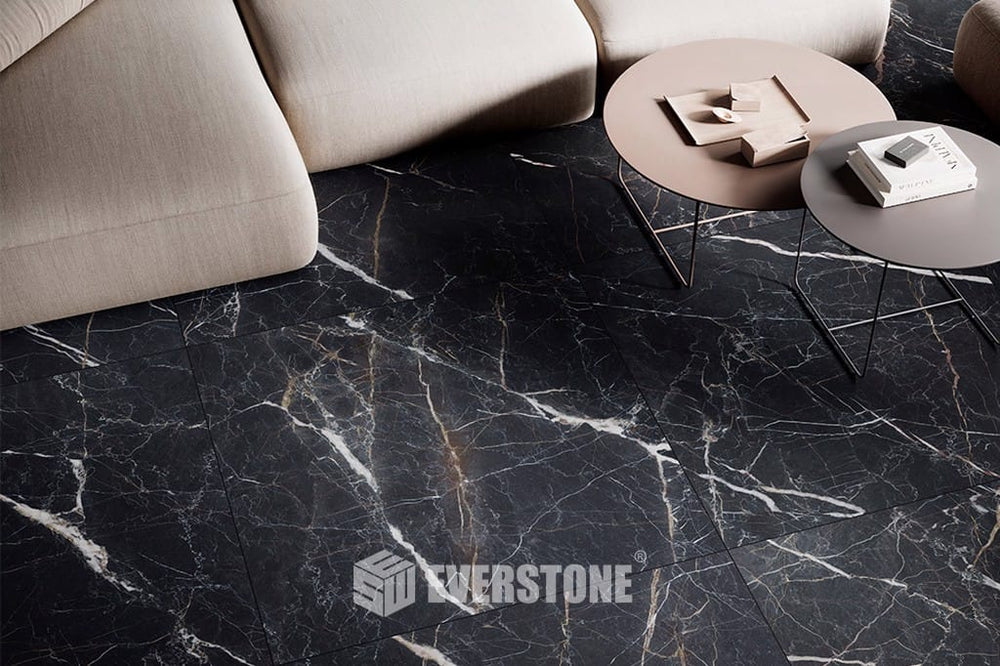 Vintage Reserva (Black) Natural Marble Look Tile 1200x1200mm