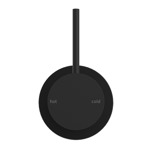 MECCA SHOWER MIXER 60MM HANDLE UP PLATE MATTE BLACK (NR221911JMB)