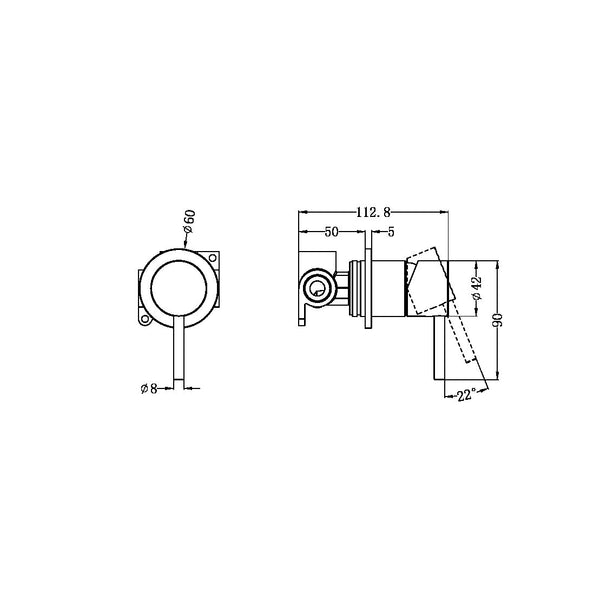 Zen SS316L Shower Mixer Brushed Bronze (NR162211BZ)
