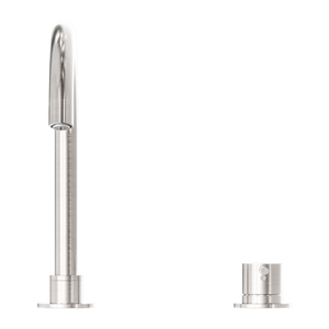MECCA HOB BASIN MIXER ROUND SWIVEL SPOUT BRUSHED NICKEL (NR221901bBN)