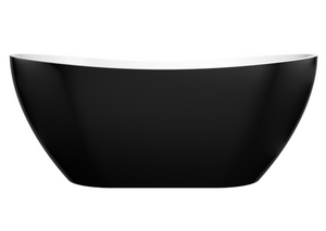 Evie MBBT-4-1700 Free Standing Bathtub Matte Black and White Non Overflow 1660*780*650mm