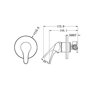 CLASSIC SHOWER MIXER CHROME (NR110009CH)