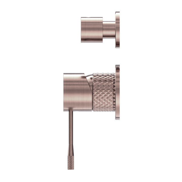 OPAL SHOWER MIXER WITH DIVERTOR SEPARATE PLATE BRUSHED BRONZE (NR251909eBZ)