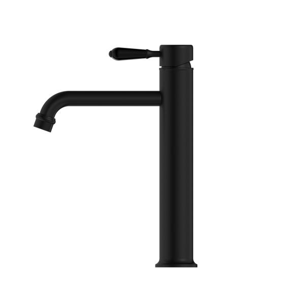 YORK STRAIGHT TALL BASIN MIXER WITH METAL LEVER MATTE BLACK (NR692101a02MB)