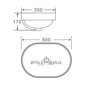 WB3550M  VIVO Semi Insert Basin