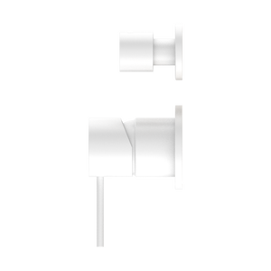 MECCA SHOWER MIXER WITH DIVERTOR SEPARATE BACK PLATE MATTE WHITE (NR221911SMW)