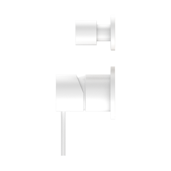 MECCA SHOWER MIXER WITH DIVERTOR SEPARATE BACK PLATE MATTE WHITE (NR221911SMW)