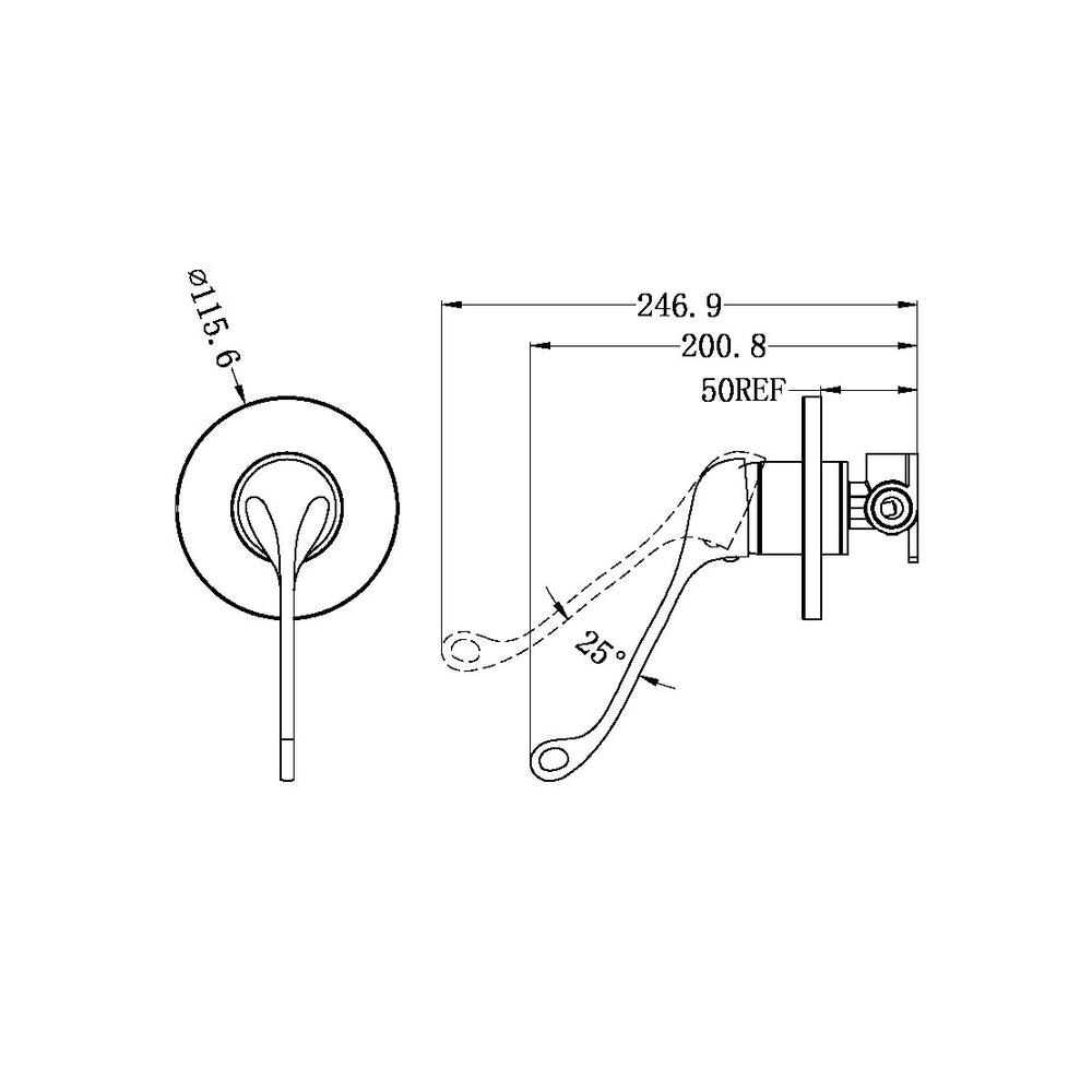 CLASSIC CARE SHOWER MIXER CHROME (NR110009dCH)