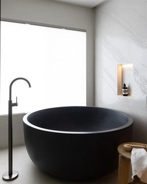 MECCA FREESTANDING BATH MIXER MATTE BLACK (NR210903a01MB)
