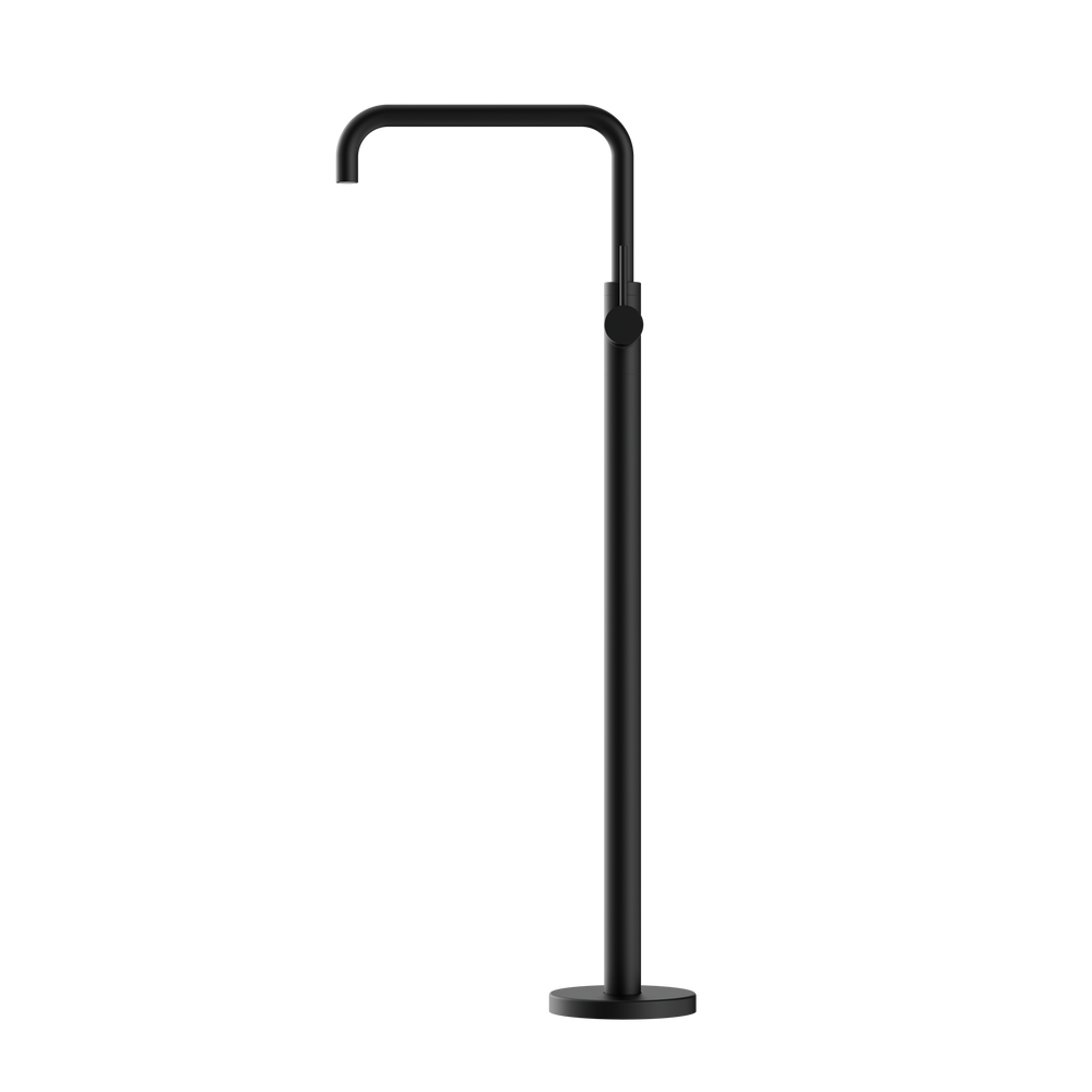 MECCA FREESTANDING BATH MIXER SQUARE SHAPE MATTE BLACK (NR221903bMB)