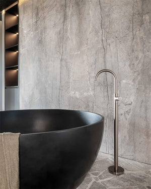 MECCA FREESTANDING BATH MIXER BRUSHED NICKEL (NR210903a01BN)