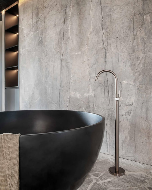 MECCA FREESTANDING BATH MIXER BRUSHED NICKEL (NR210903a01BN)