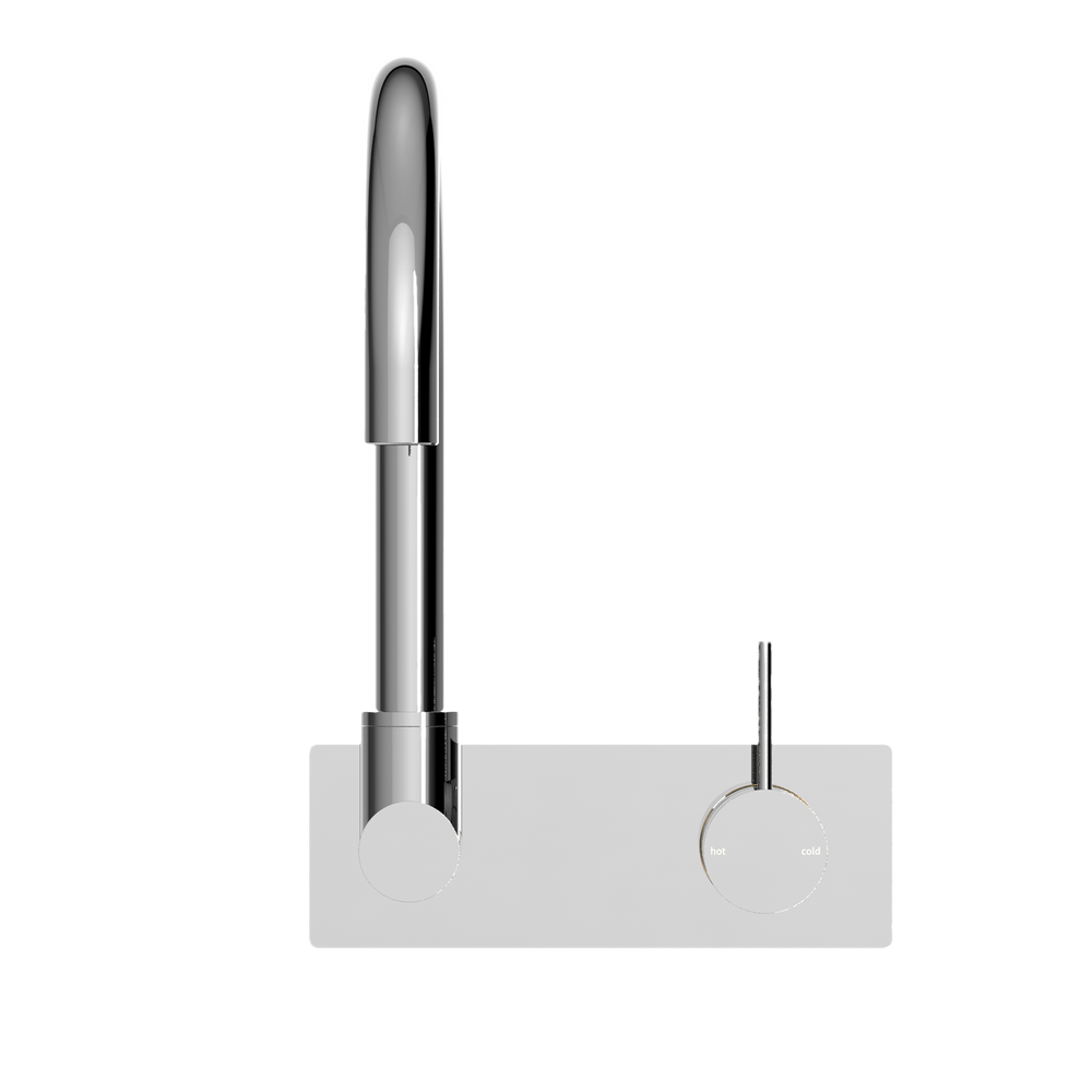 MECCA WALL BASIN/BATH MIXER SWIVEL SPOUT HANDLE UP CHROME (NR221910PCH)