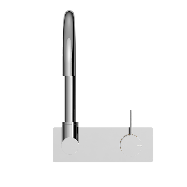 MECCA WALL BASIN/BATH MIXER SWIVEL SPOUT HANDLE UP CHROME (NR221910PCH)