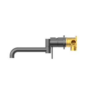 MECCA WALL BASIN/BATH MIXER SWIVEL SPOUT 225MM GUN METAL (NR221910RGM)