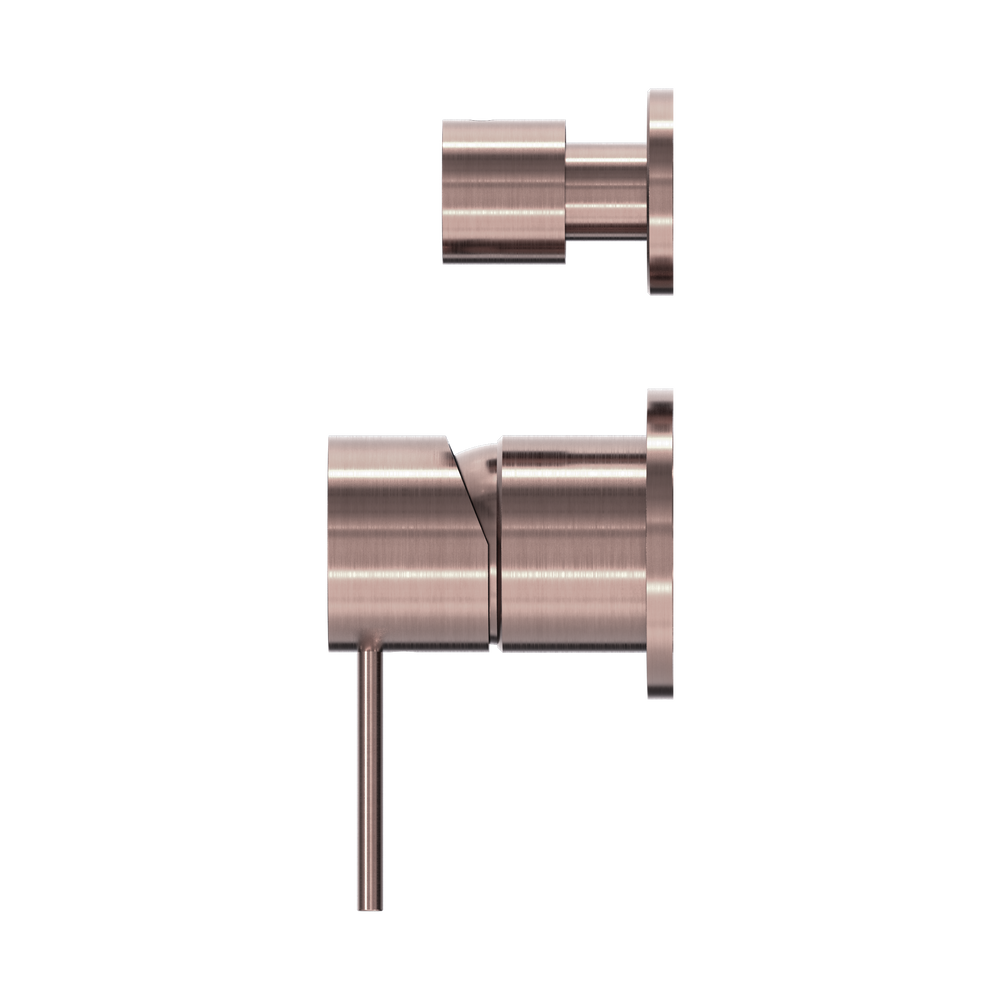 MECCA SHOWER MIXER WITH DIVERTOR SEPARATE BACK PLATE BRUSHED BRONZE (NR221911SBZ)