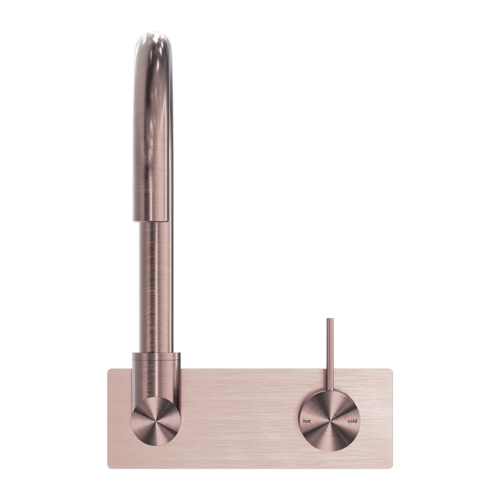 MECCA WALL BASIN/BATH MIXER SWIVEL SPOUT HANDLE UP BRUSHED BRONZE (NR221910PBZ)