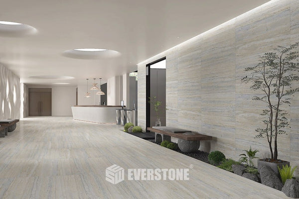 EV Tile GP-EM-SVG6060M Euromarmo Travertine Silver Gold 600x600 Matt
