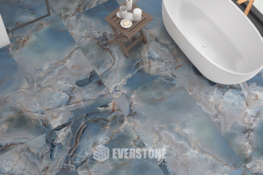 Onice Reale Gemstone (Ocean) Polished Stone Look Tile 1200x600mm