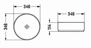 PA3535RG Above Counter Basin 346*346*114mm Rose Gold