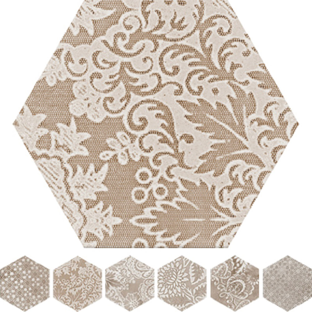 6OPPRUHD XG-6002-D OPPORTUNITY RUST HEXAGON DECOR 600X520MM