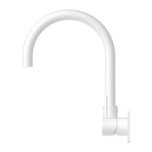 MECCA WALL BASIN/BATH MIXER SWIVEL SPOUT HANDLE UP MATTE WHITE (NR221910PMW)