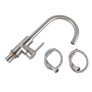 TSI Mixer Taps Round Brushed Nickel Kitchen Sink Mixer Tap BU1026.KM