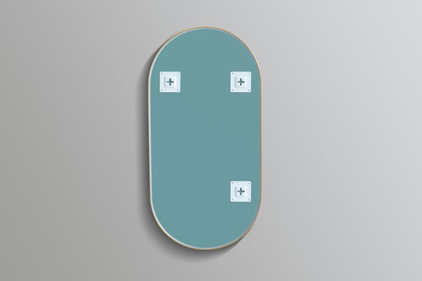 KDK- KOV4590F-BG OLIVIA OVAL YELLOW GOLD FRAME MIRROR 450*900MM