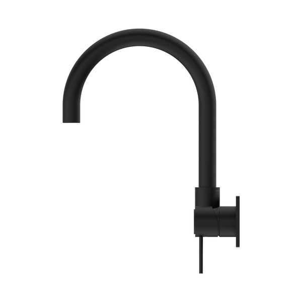 MECCA WALL BASIN/BATH MIXER SWIVEL SPOUT MATTE BLACK (NR221910QMB)