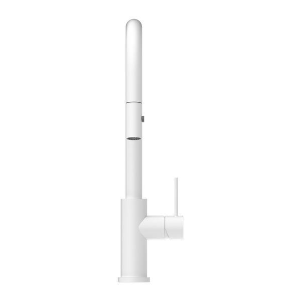 MECCA PULL OUT SINK MIXER WITH VEGIE SPRAY FUNCTION MATTE WHITE (NR221908MW)