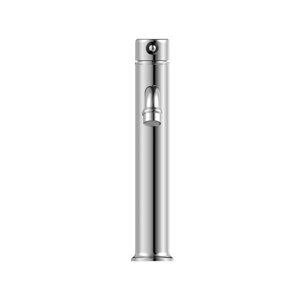 YORK STRAIGHT TALL BASIN MIXER WITH BLACK PORCELAIN LEVER CHROME (NR692101a03CH)