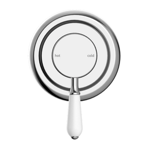 YORK SHOWER MIXER WITH WHITE PORCELAIN LEVER CHROME (NR69210901CH)