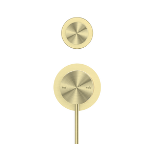 MECCA SHOWER MIXER WITH DIVERTOR SEPARATE BACK PLATE BRUSHED GOLD (NR221911SBG)