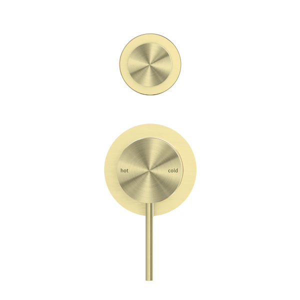 MECCA SHOWER MIXER WITH DIVERTOR SEPARATE BACK PLATE BRUSHED GOLD (NR221911SBG)
