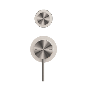 MECCA SHOWER MIXER WITH DIVERTOR SEPARATE BACK PLATE BRUSHED NICKEL (NR221911SBN)