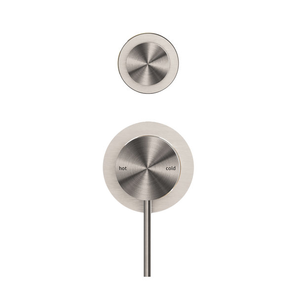 MECCA SHOWER MIXER WITH DIVERTOR SEPARATE BACK PLATE BRUSHED NICKEL (NR221911SBN)